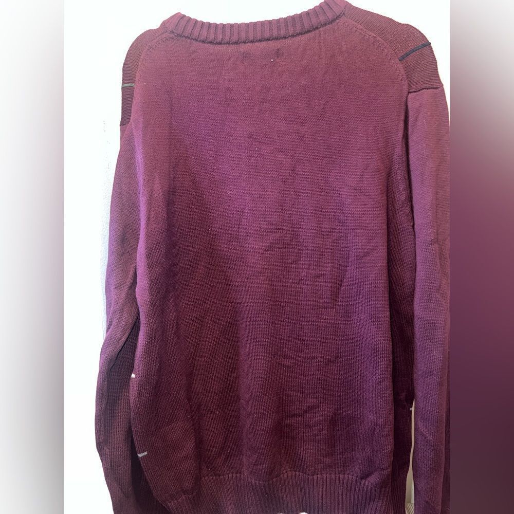 Croft & Barrow Men's Burgundy Crewneck Sweater - Picture 7 of 8